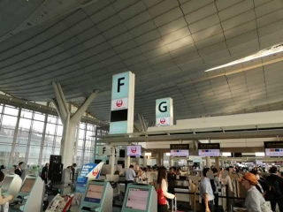 羽田空港国際線JALカウンター